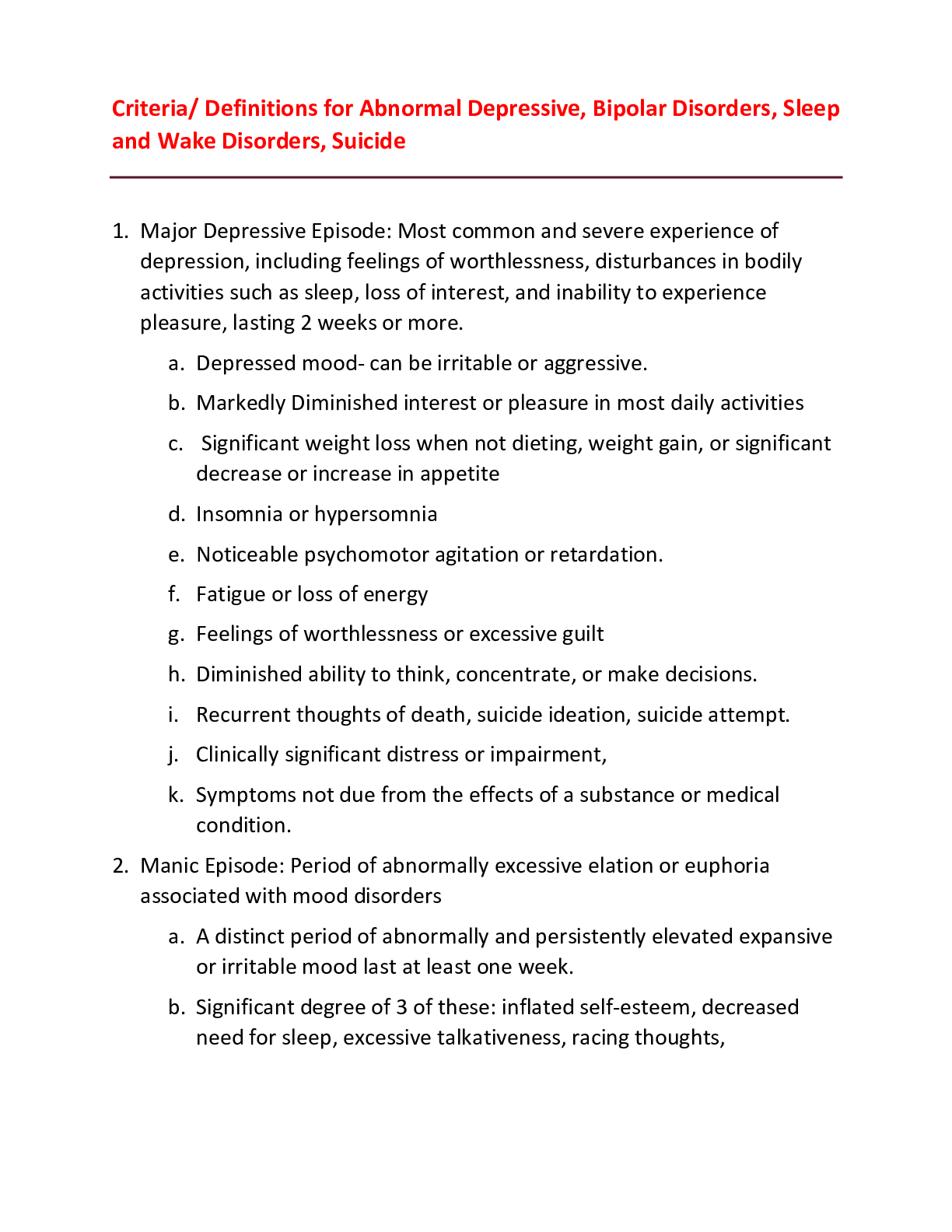 Preview image of PSYCOLOGY 2420 Criteria Exam 3 document